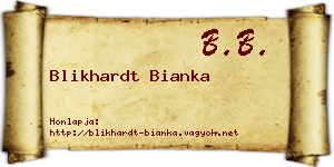 Blikhardt Bianka névjegykártya